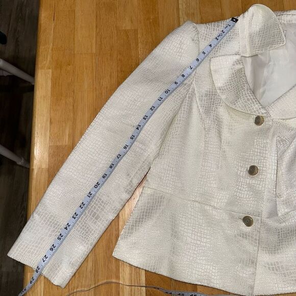 John Meyer Womens 14 Jacquard Croc Print Triple Button Feminine Blazer - Picture 8 of 10